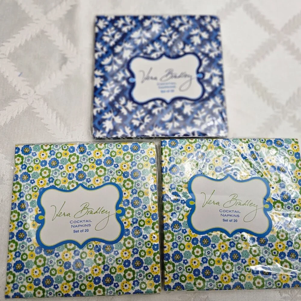 Vera Bradley Cocktail Napkins! New!